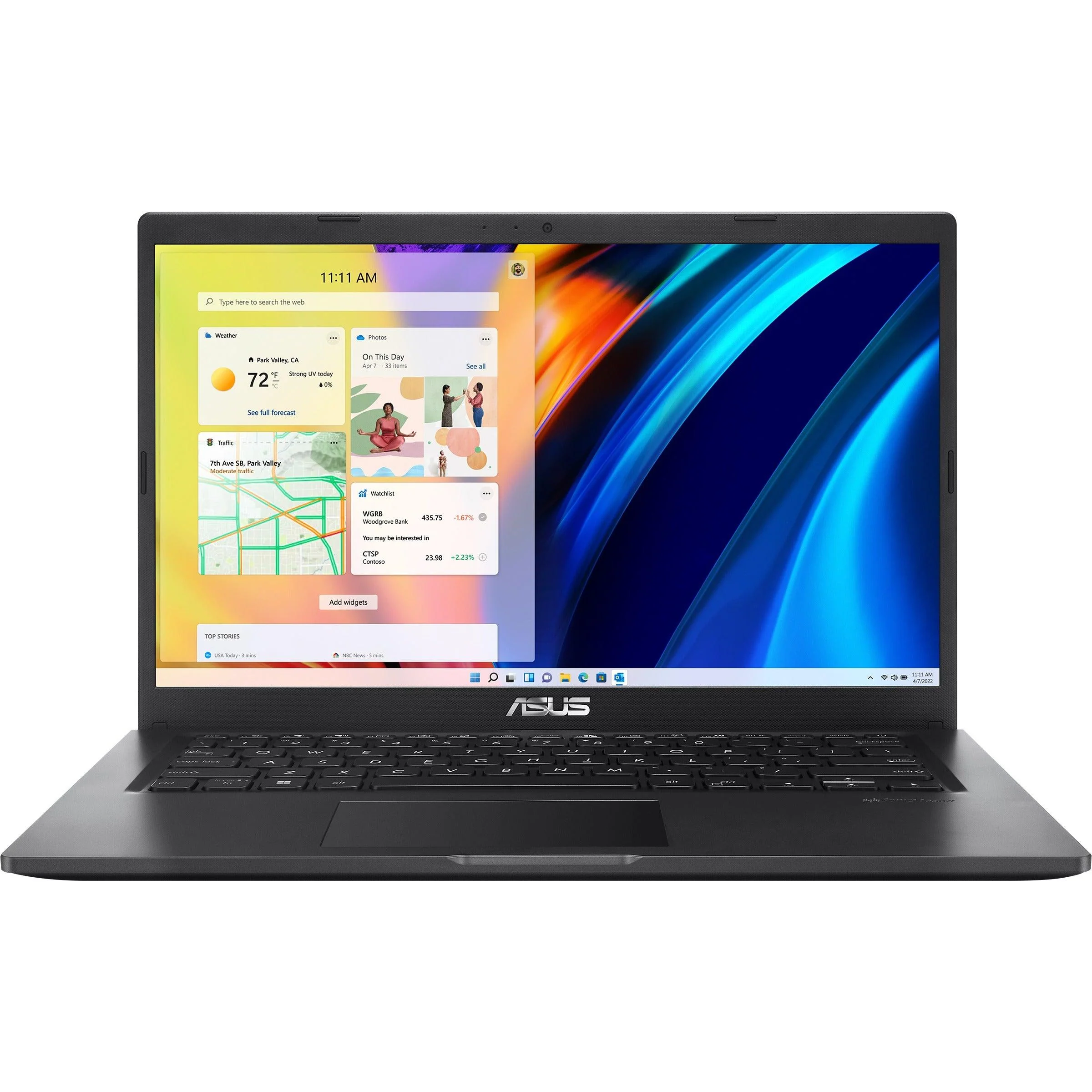 Asus Vivobook 14 X1400EA-EB1943WS Laptop (Indie Black) | 14” (1920 x 1080) FHD | i7-1165G7 | 8GB RAM | 512GB SSD | Intel Iris Xᵉ Graphics | Windows 11 Home | MS Office Home & Student 2021 | Asus BP1504 Casual Backpack - Image 2