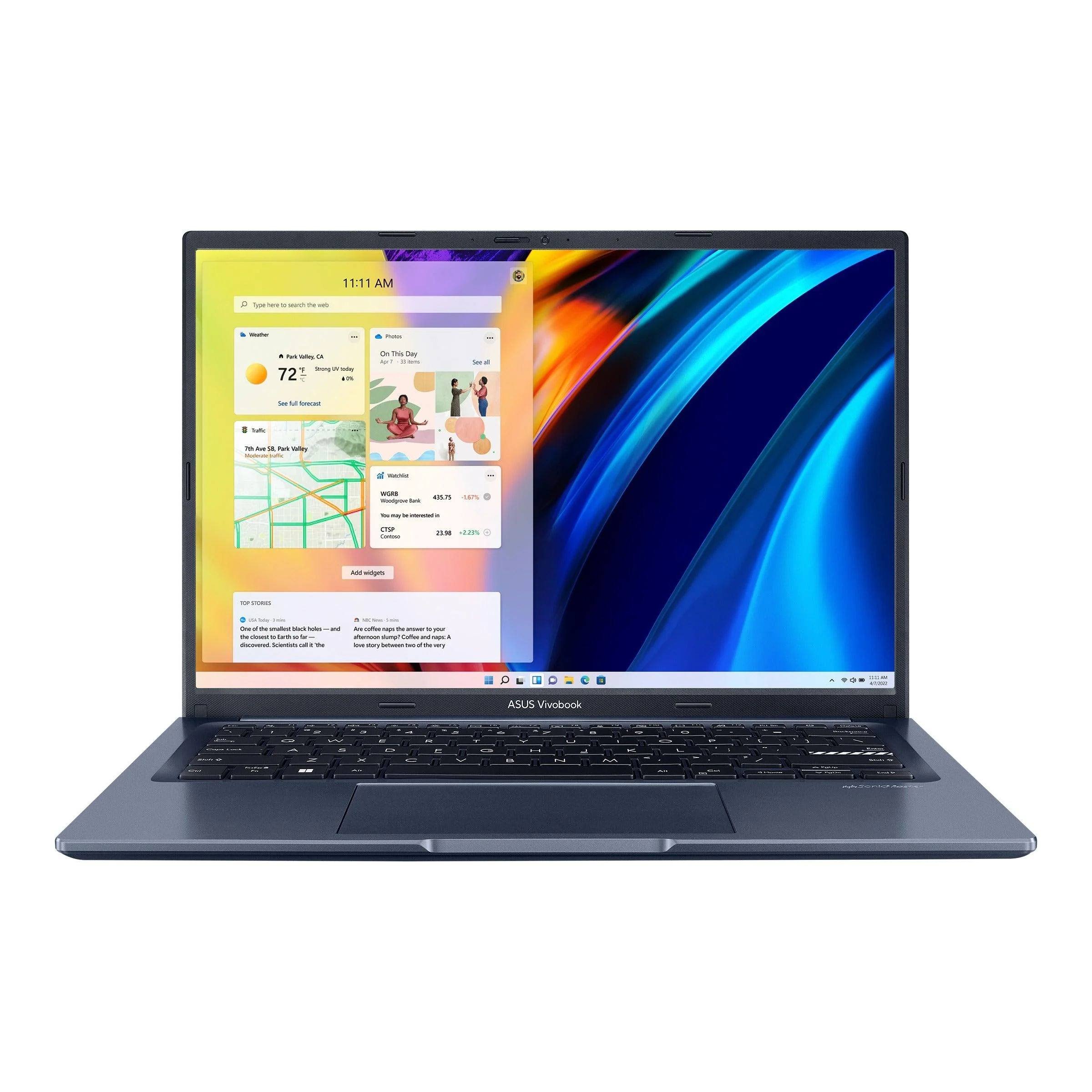 Asus Vivobook 14X OLED M1403QA-LY501WS Laptop (Quiet Blue) | 14" 1920 x 1200 | Ryzen 5 5600H | 8 GB RAM DDR4 | 512 GB SSD | AMD Radeon Vega 7 | Windows 11 Home | MS Office Home & Student 2021 | Asus BP1504 Casual Backpack - Image 2