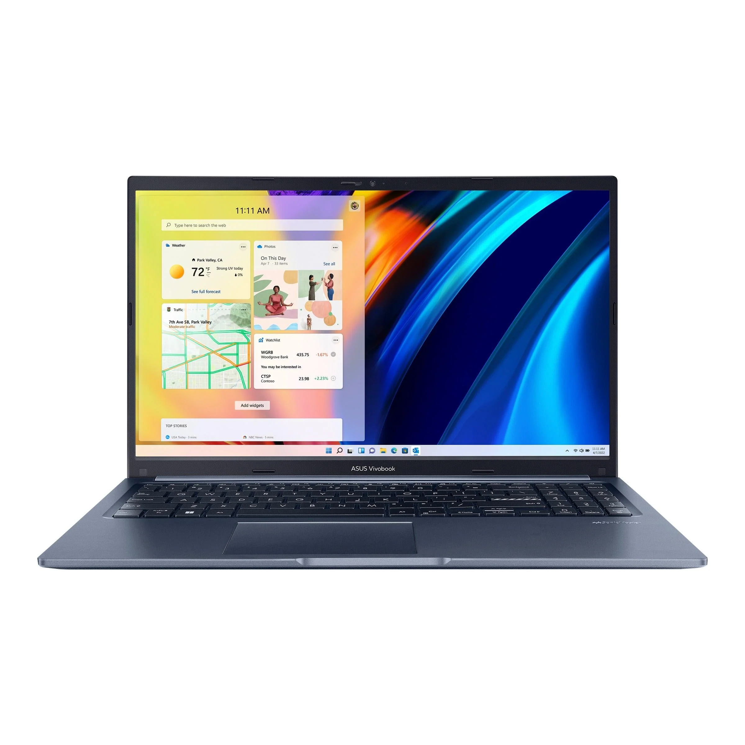 Asus Vivobook 15 X1502ZA-BQ167WS Laptop (Quiet Blue) | 15.6" FHD | i7-1260P | 8GB DDR4 | 512 GB SSD | Intel® UHD Graphics | Windows 11 Home | MS Office Home & Student 2021 | Asus BP1504 Casual Backpack - Image 2