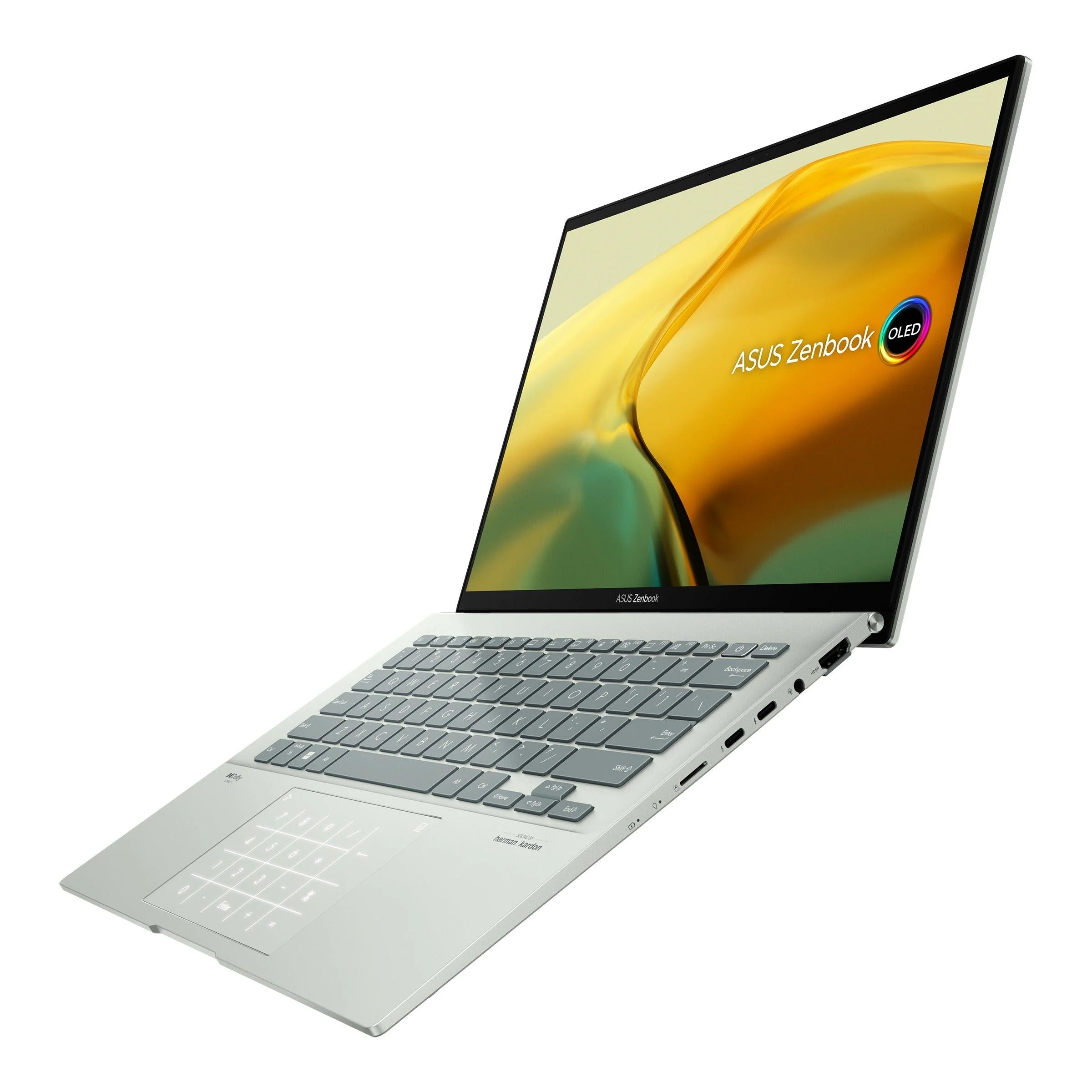 Asus Zenbook 14 OLED UX3402ZA-KM136WS Laptop (Aqua Celadon) | 14” 2.8K | i5-1240P | 16GB RAM | 512GB RAM | Intel Iris Xe Graphics | Windows 11 Home | MS Office H&S 2021 | Asus Sleeve - Image 4