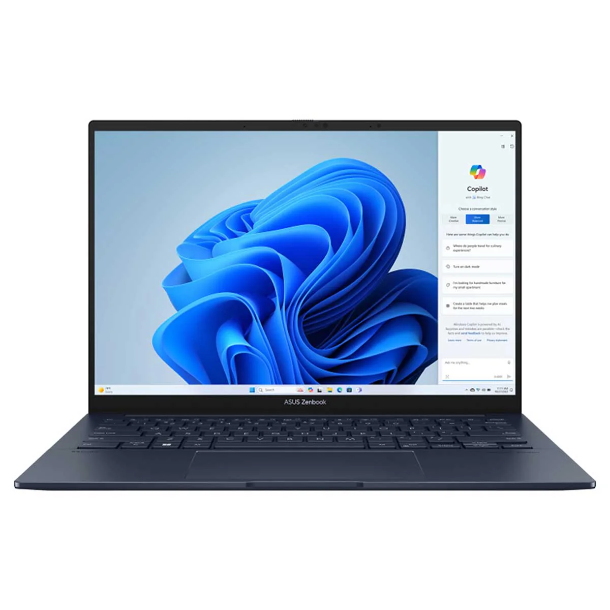 Asus Zenbook 14 OLED UX3405MA-PP677WS Laptop (Ponder Blue) | 14" 3K (2880x1800) OLED 120Hz | i7-Ultra 155H | 16GB RAM | 1TB SSD | Intel Arc | Windows 11 Home | MS Office Home & Student 2021 | Sleeve - Image 2