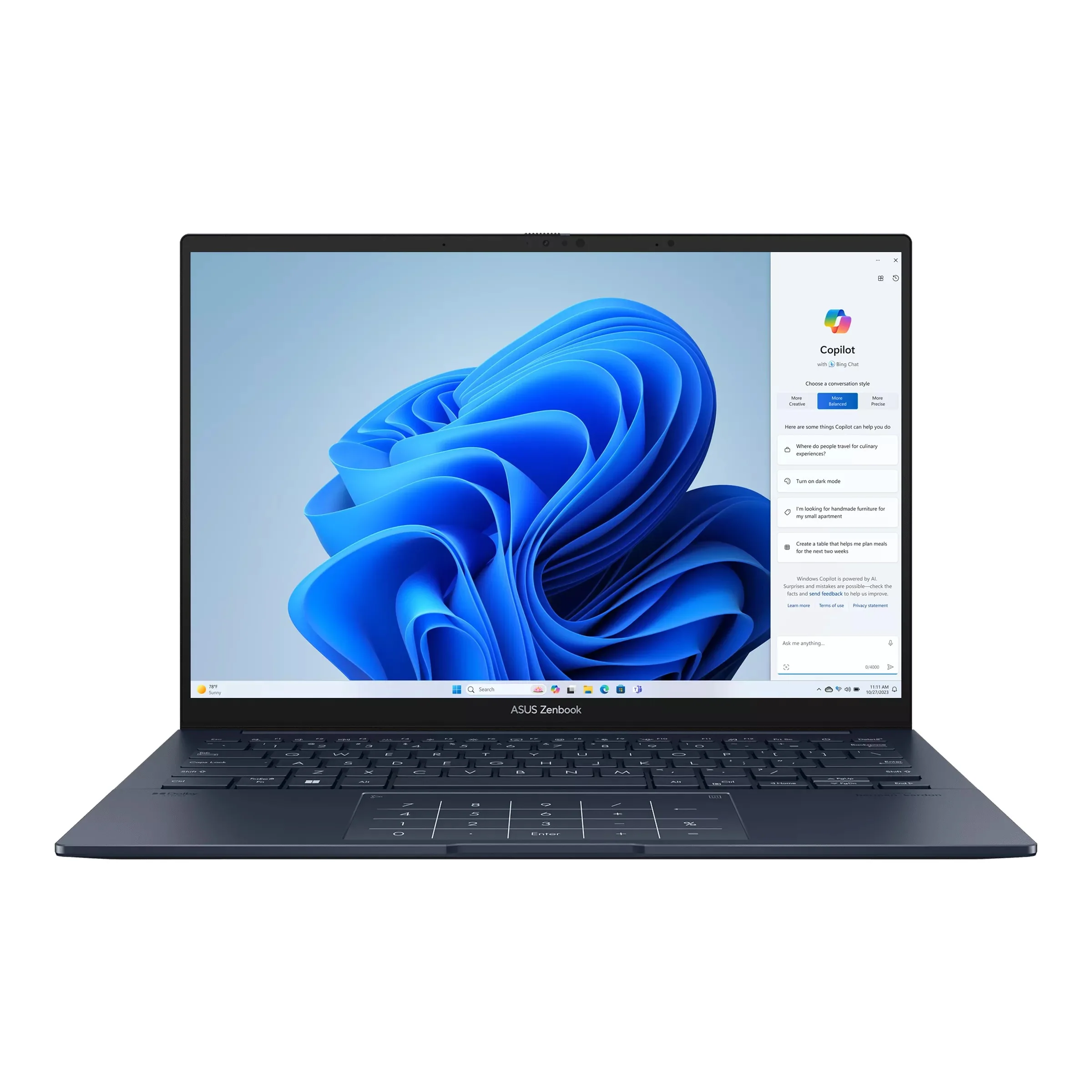 ASUS Zenbook 14 UX3405CA-SU949WSM Laptop (Ponder Blue) | 14" 3K (2880x1800) OLED | Core Ultra 9 285H | 16GB RAM | 1TB SSD | Intel Arc Graphics | Windows 11 Home | MS Office Home 2024 + MS 365 Basic + ASUS AP4600 Backpack - Image 2