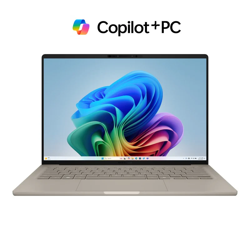 Asus Zenbook A14 UX3407QA-SB386WSM Laptop (Zabriskie Beige) | 14 WUXGA (1920x1200) | Snapdragon X X1 26 100 | 16GB RAM | 512GB SSD | Qualcomm Adreno GPU | Windows 11 Home | MS Office Home 2024 + MS 365 Basic + Asus AP4600 Backpack - Image 2