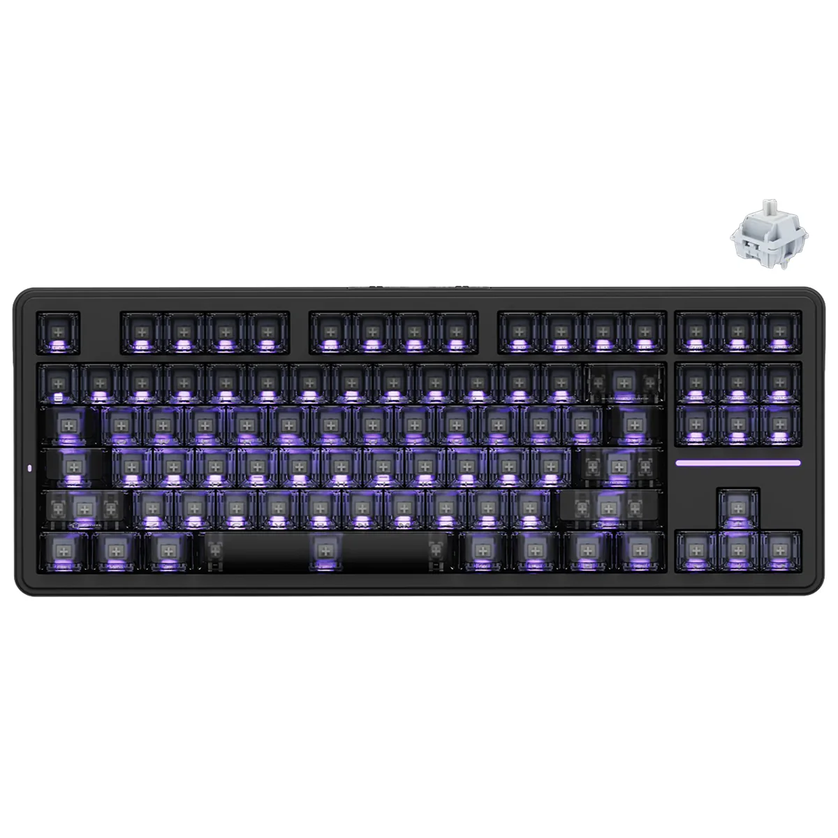 ATK A87 Pro RGB Tri-Mode 87-Keys Gasket-Mounted Hot-Swappable Mechanical Keyboard (Starry Night) (Polar Latte Switch)