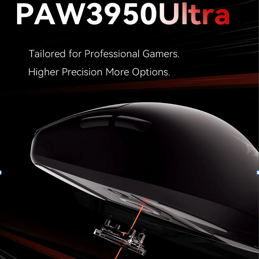 ATK Blazing Sky F1 Pro Lightweight Wireless Mouse (Black, White) - Image 3
