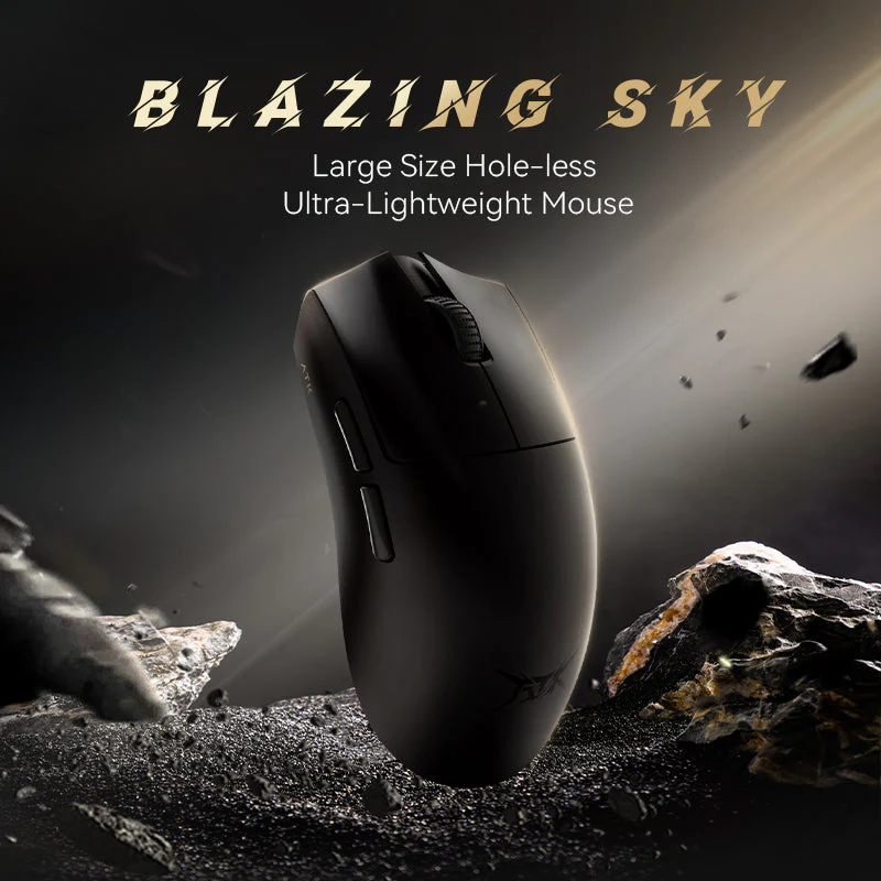 ATK Blazing Sky X1 Pro Max Lightweight Wireless Mouse (Black, White) - Image 4