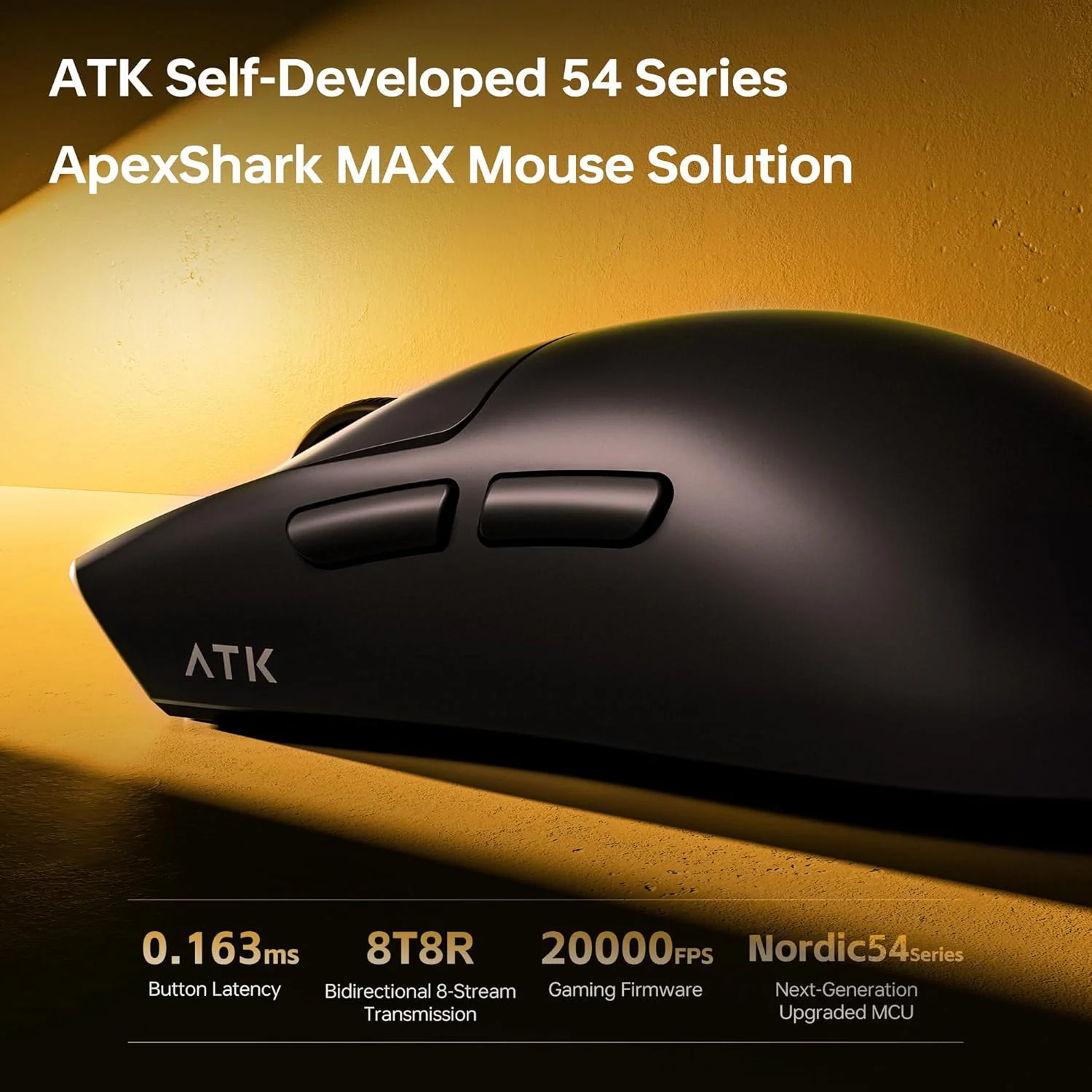 ATK Blazing Sky X1 Ultimate 2.0 Lightweight Wireless Mouse (Black, White) - Image 8