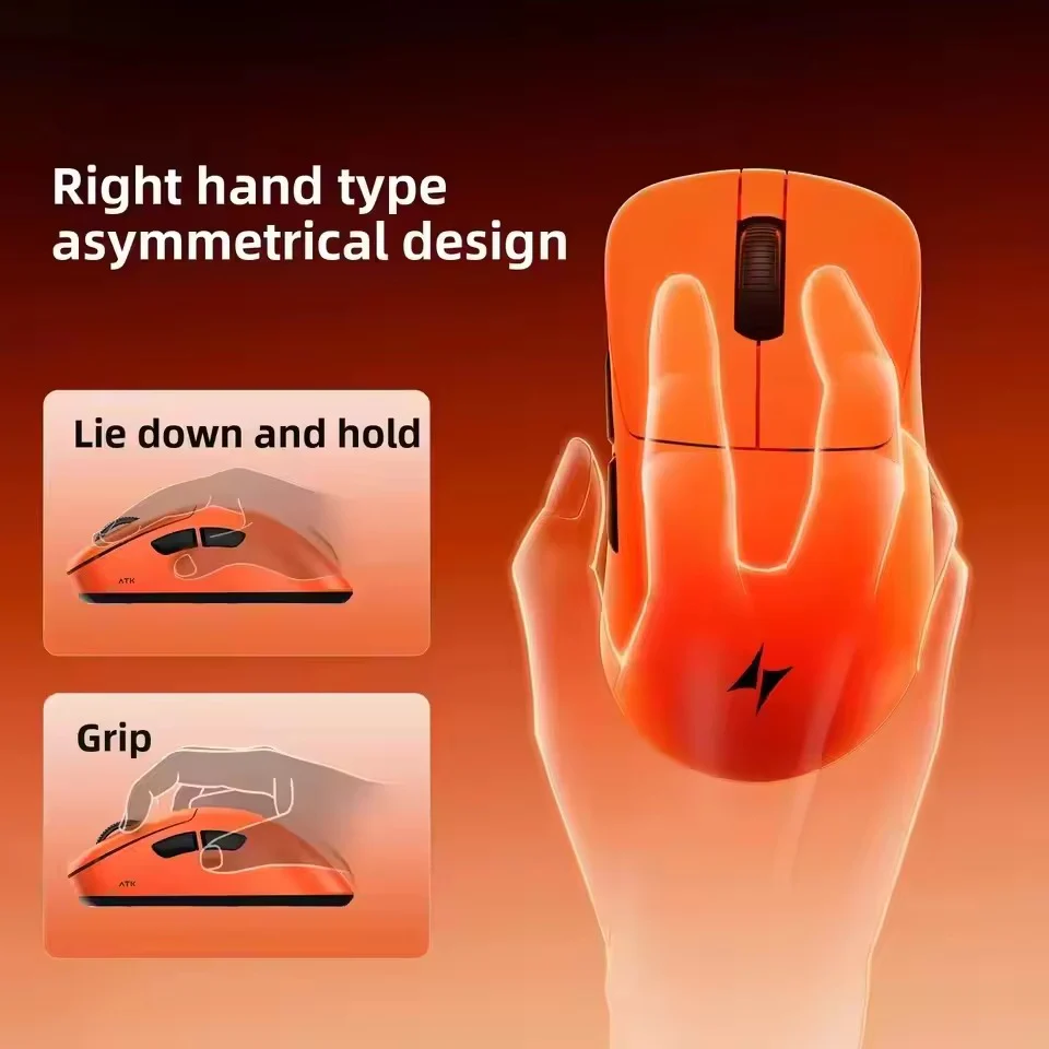 ATK Blazing Sky Z1 Ultimate 2.0 Ultra-Lightweight Wireless Mouse (Orange) - Image 5