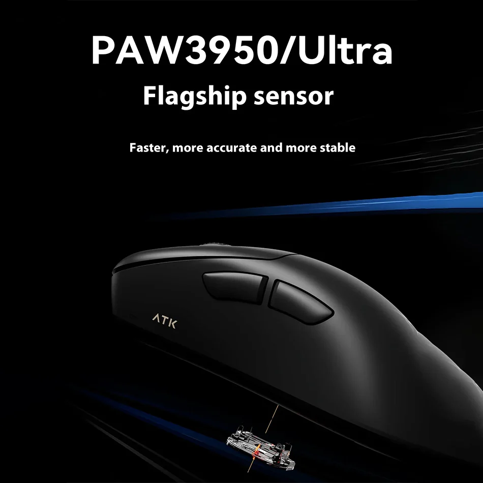 ATK Blazing Sky Z1 Ultra Lightweight Wireless Mouse ( Black, White, Orange) - Image 10