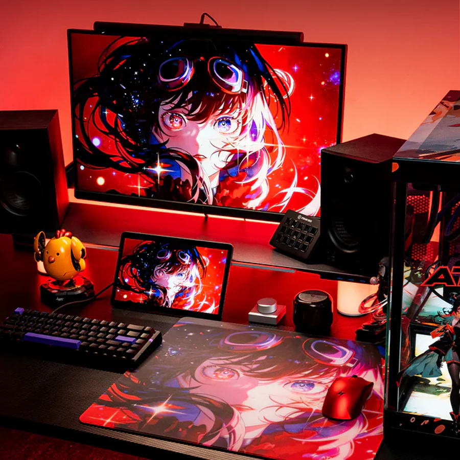 ATK Crimson Anime Glass Mouse Pad (490x420x4.5mm) - Image 3