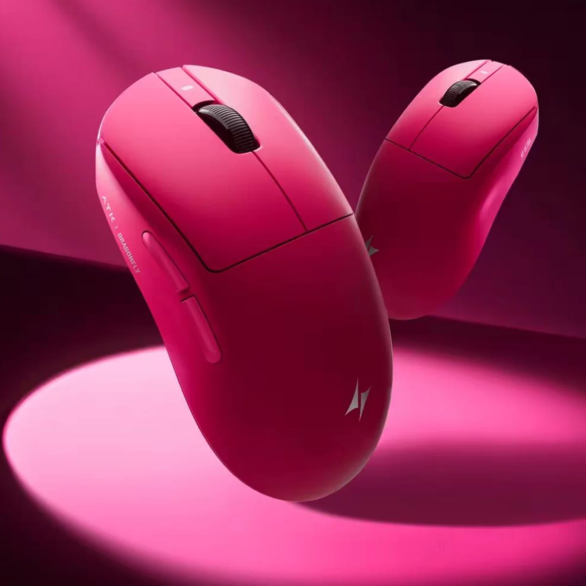 ATK Dragonfly A9 Pro Lightweight Wireless Mouse (Rose, White) - Image 4