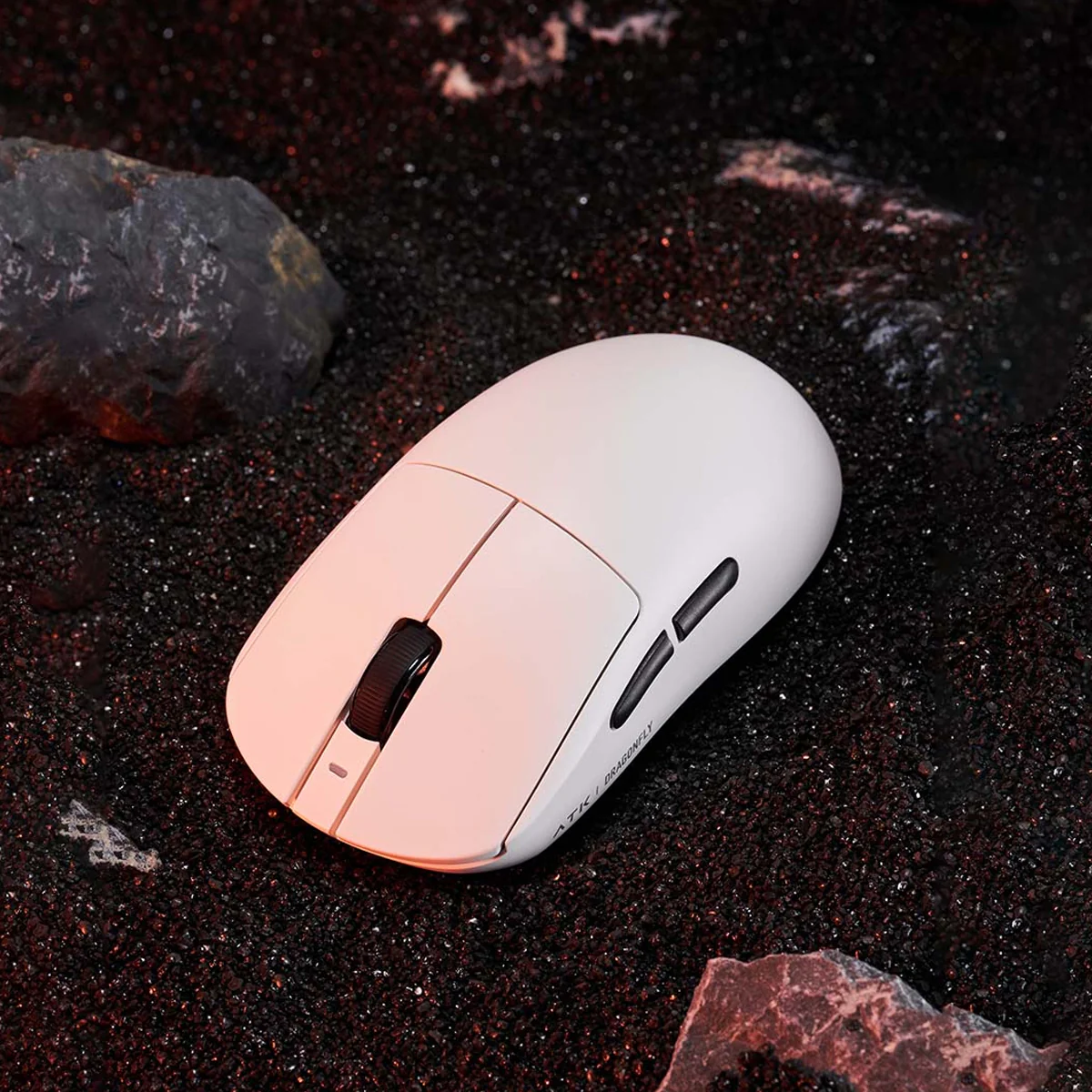 ATK Dragonfly A9 Pro Lightweight Wireless Mouse (Rose, White) - Image 6
