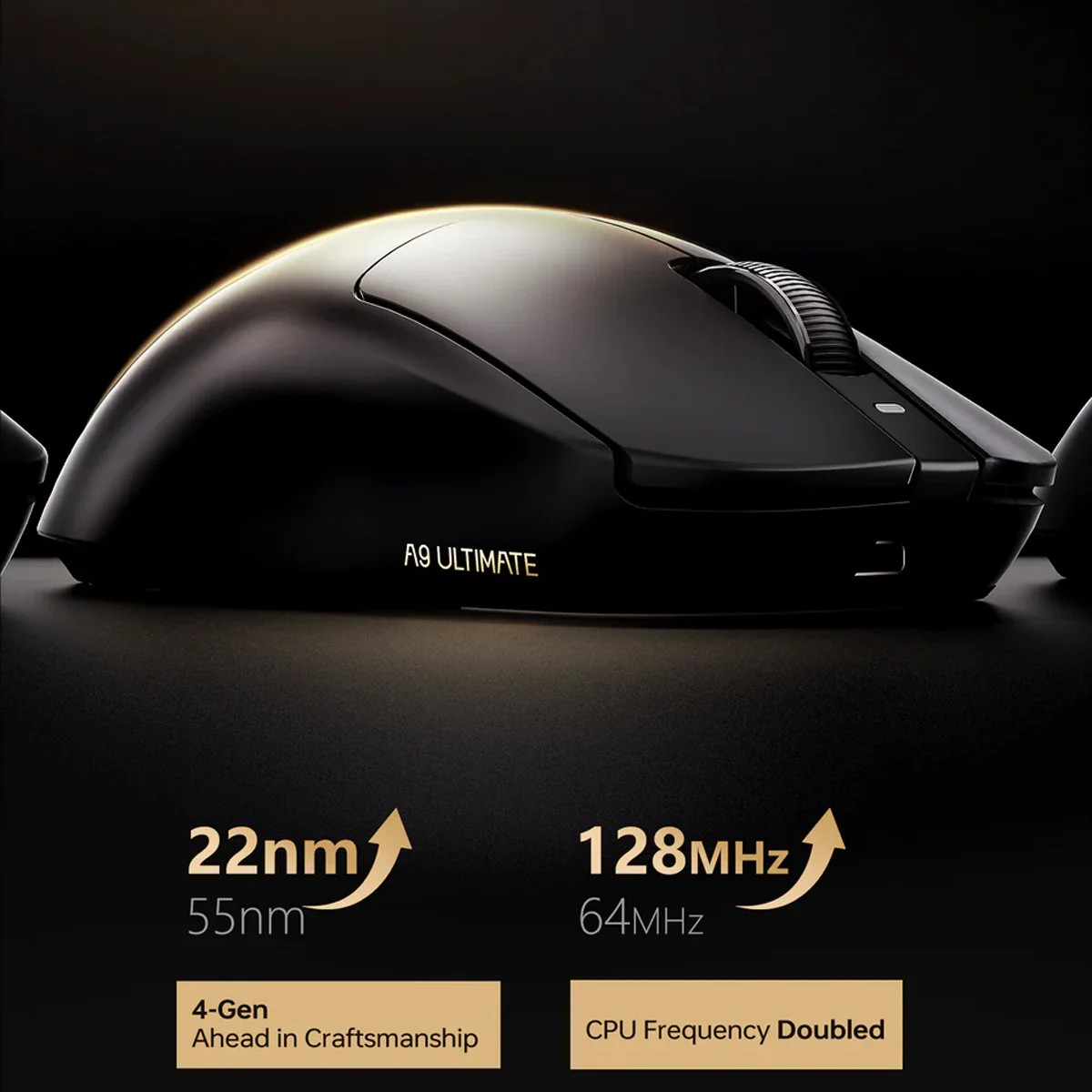ATK Dragonfly A9 Ultimate Lightweight Wireless Mouse (Black) - Image 6