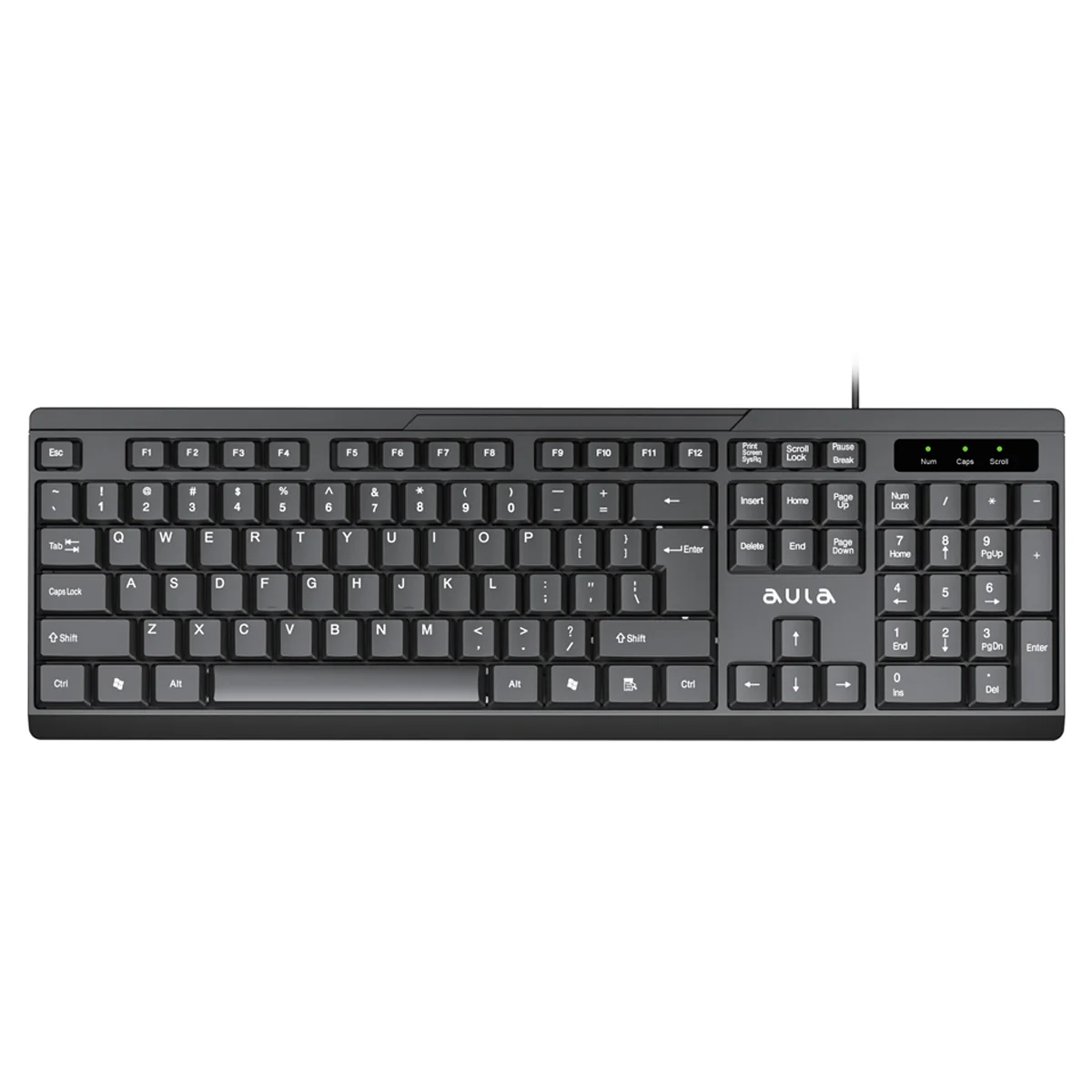 Aula AK205 Full-Sized Wired Keyboard (Black)