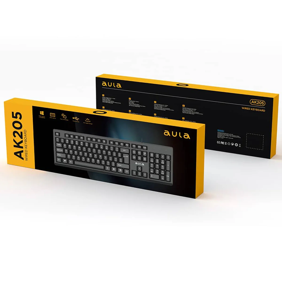 Aula AK205 Full-Sized Wired Keyboard (Black) - Image 5