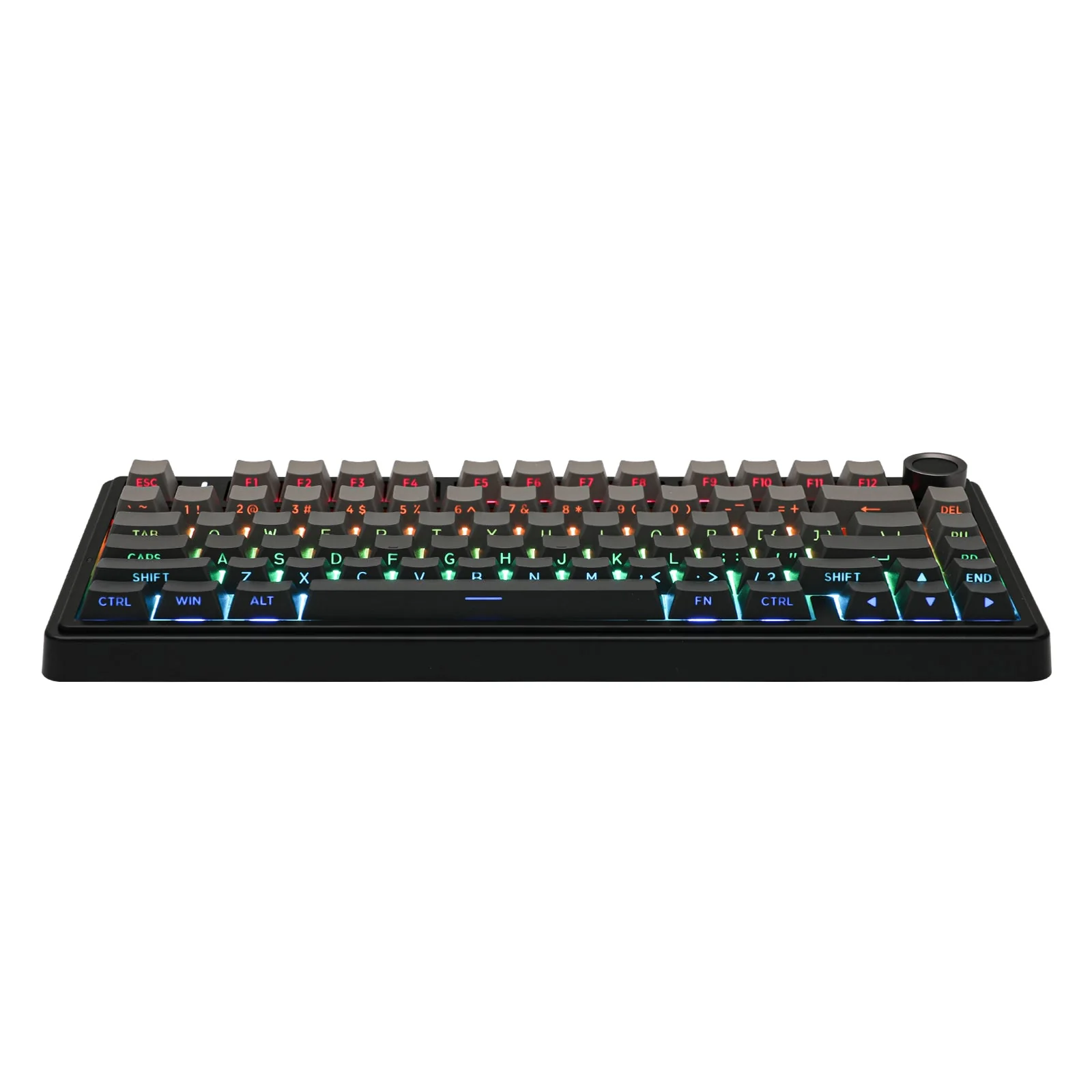 Aula F75 RGB Tri-Mode Type-C 75% 80-Key Gasket Structure Hot-Swap Mechanical Gaming Keyboard (Reaper Switch) (Black/Gradient Grey) - Image 4