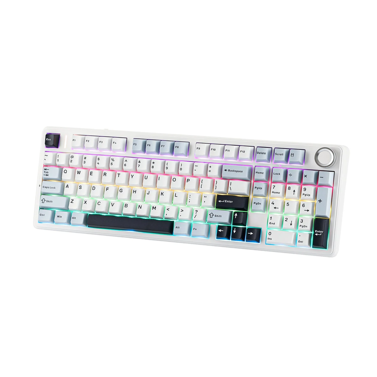 Aula F99 Pro Tri-Mode 96% 100-Key Gasket-Mounted Mechanical Keyboard with Knob (Star Vector Switch) (Blue/White/Black) - Image 2