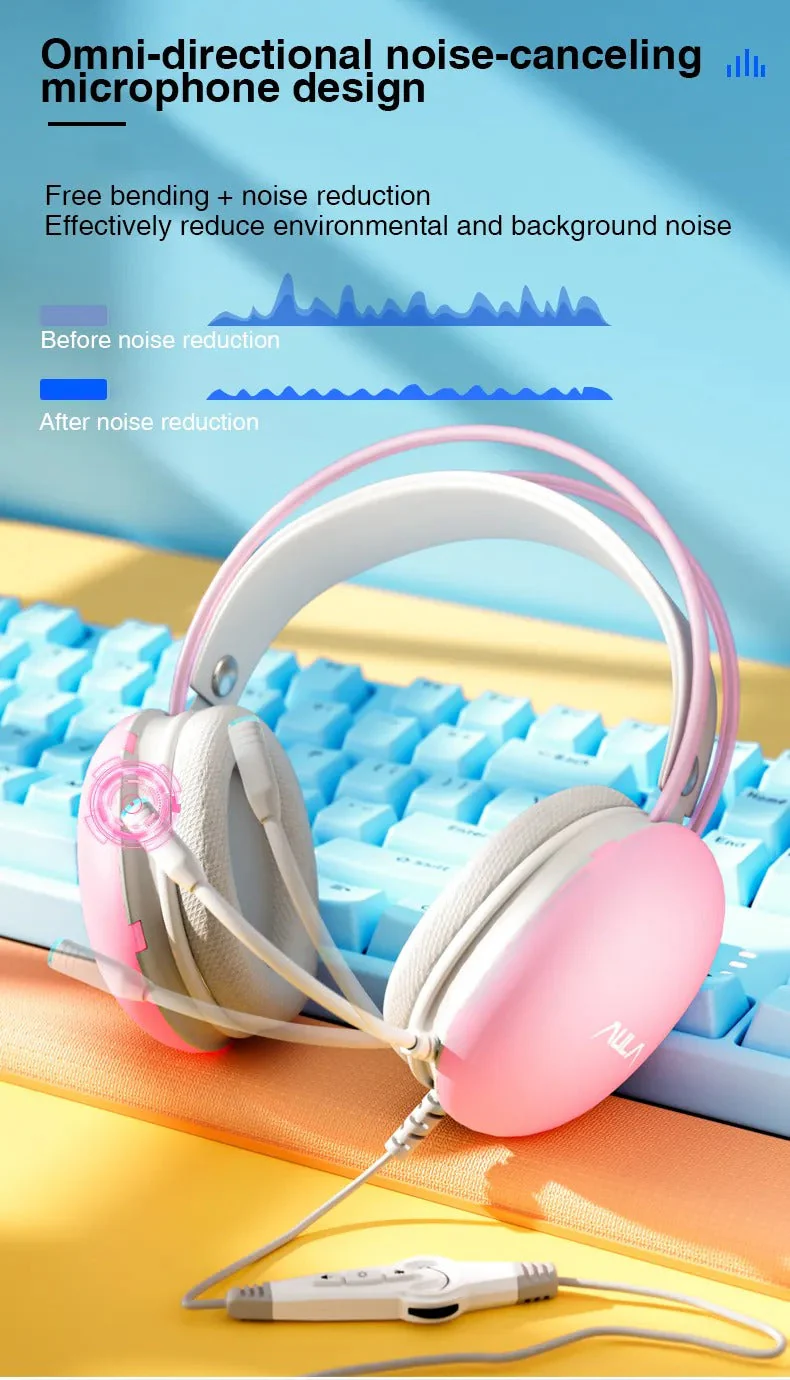 Aula Mountain S505 RGB Wired Gaming Headset With Microphone (Green) - Image 3