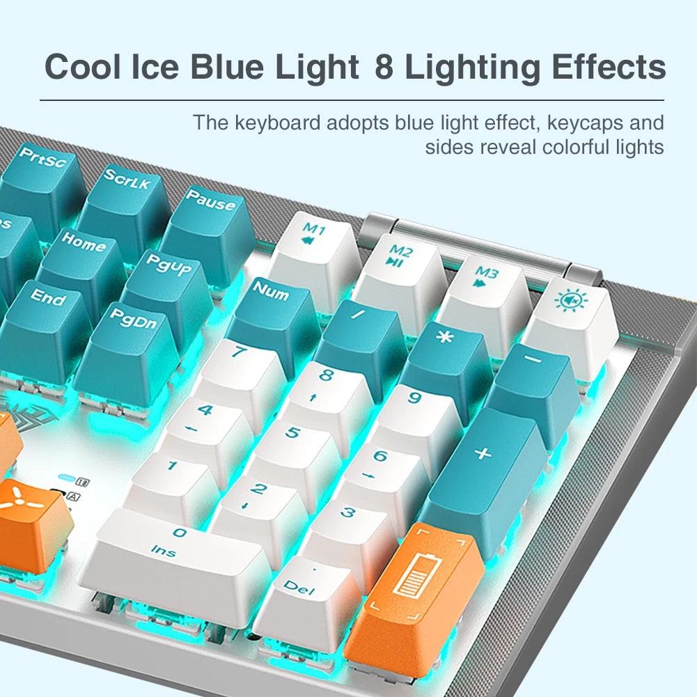 Aula Wind F3050 109-Keys 2.4G+Wired Hot-Swappable Mechanical Gaming Keyboard (Grey) (Blue Switch) - Image 4