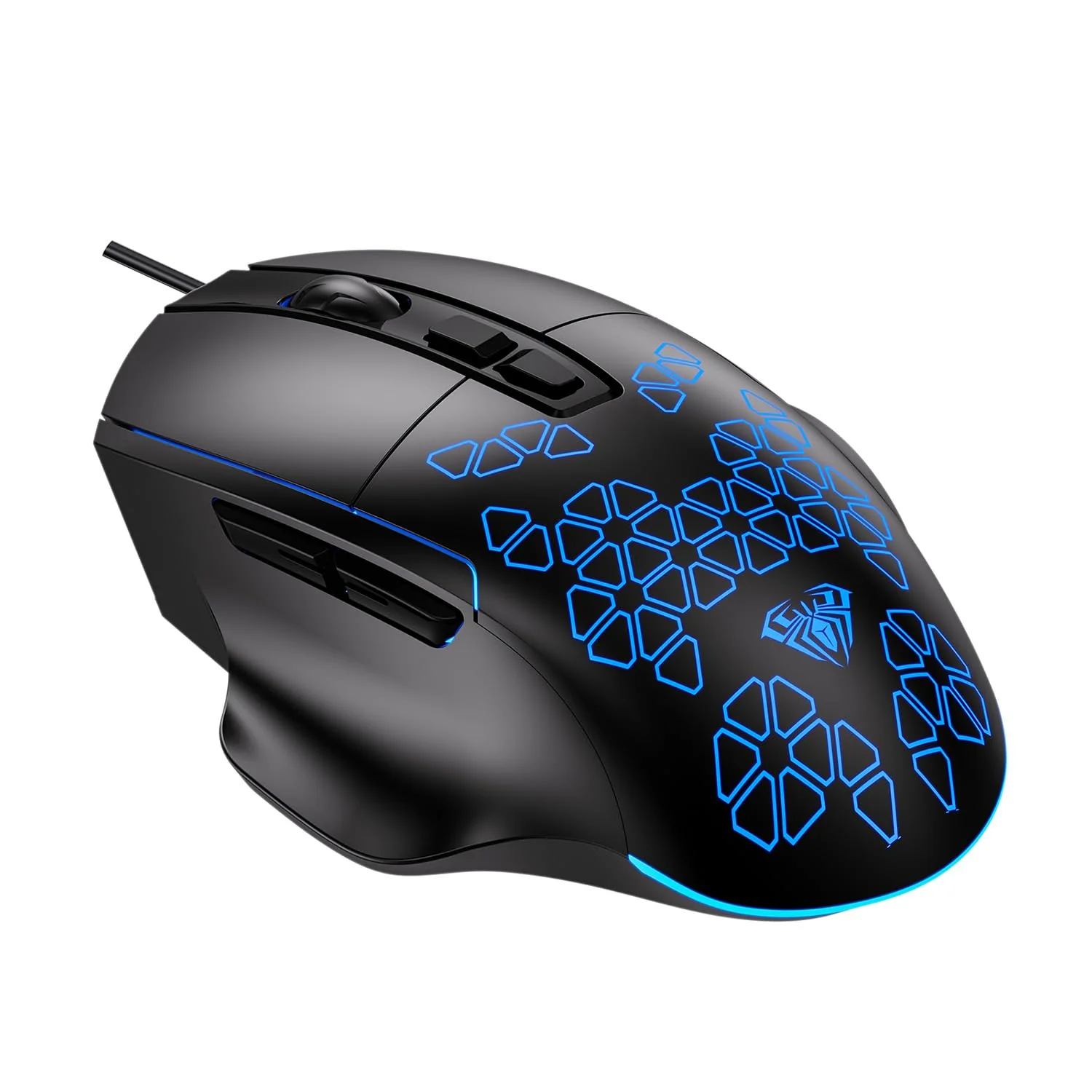 Aula Wind F812 7200DPI RGB 7-Key Wired Gaming Mouse (Black) - Image 3