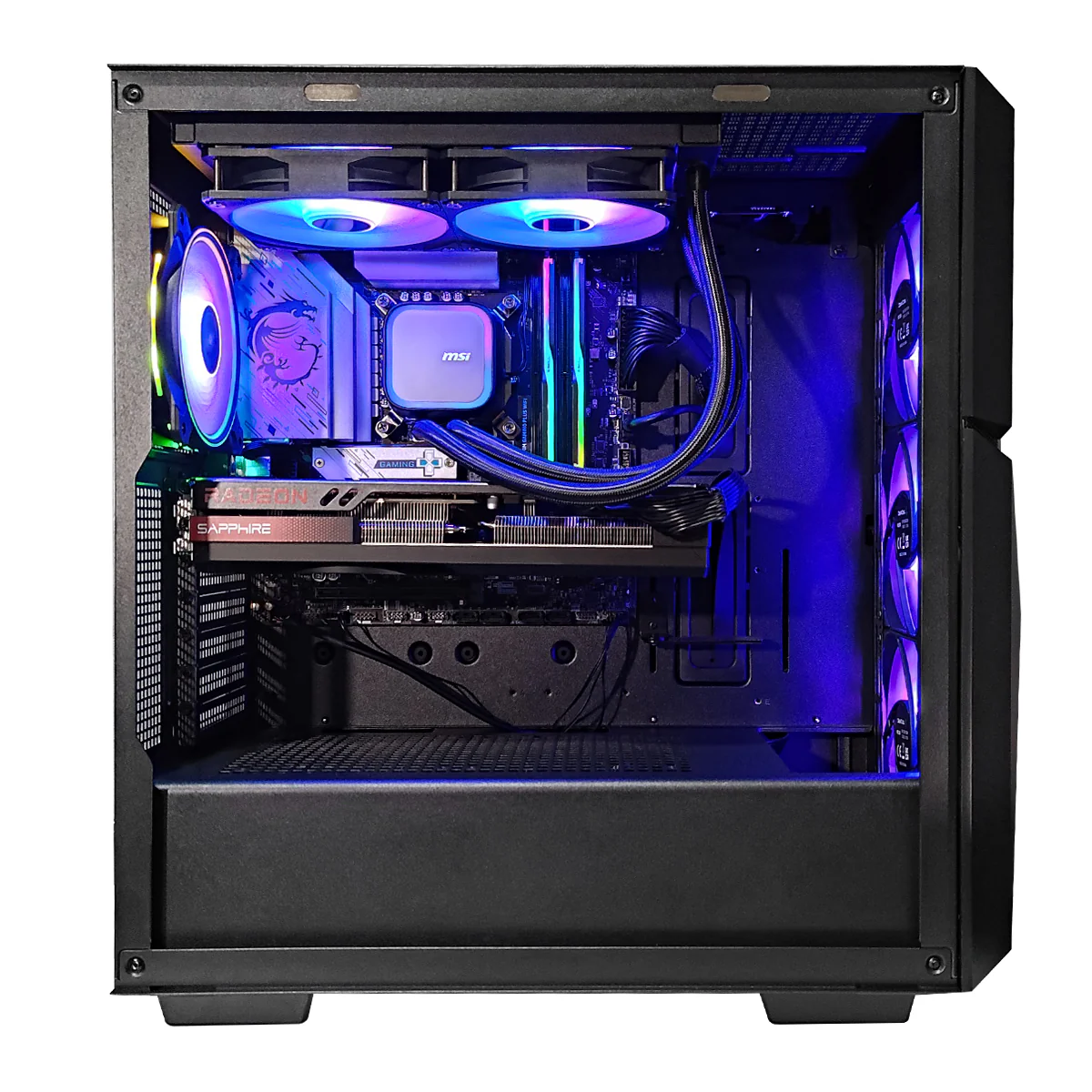 Aurora Cyclops Black Desktop Gaming PC | Intel i5 14500 | 32GB RAM | 1TB SSD | RX 7700 XT | Windows 11 Pro - Image 2