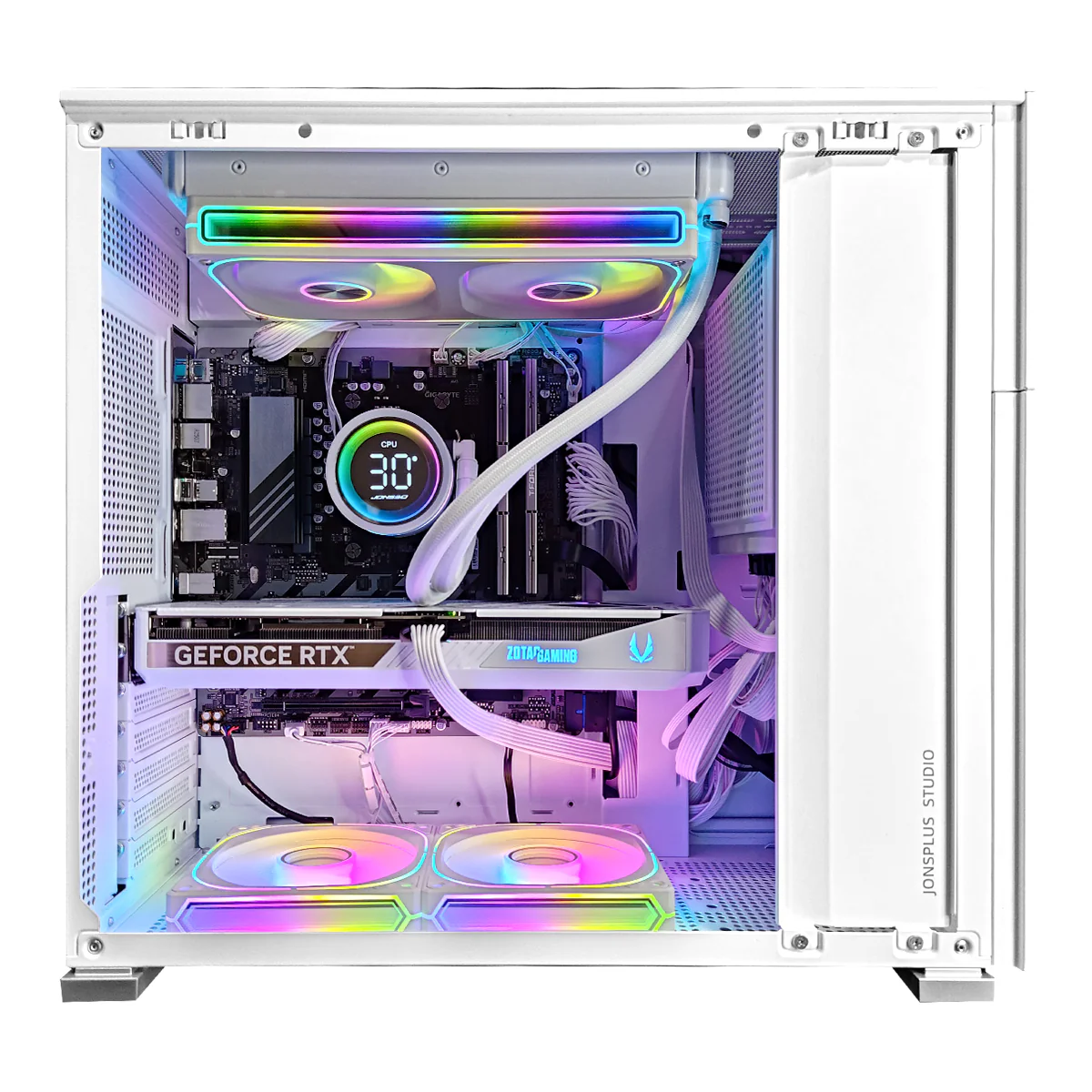 Aurora D41 White Desktop Gaming PC | AMD Ryzen 7 8700F | 32GB RAM | 1TB SSD | RTX 5070 | Windows 11 Pro - Image 2