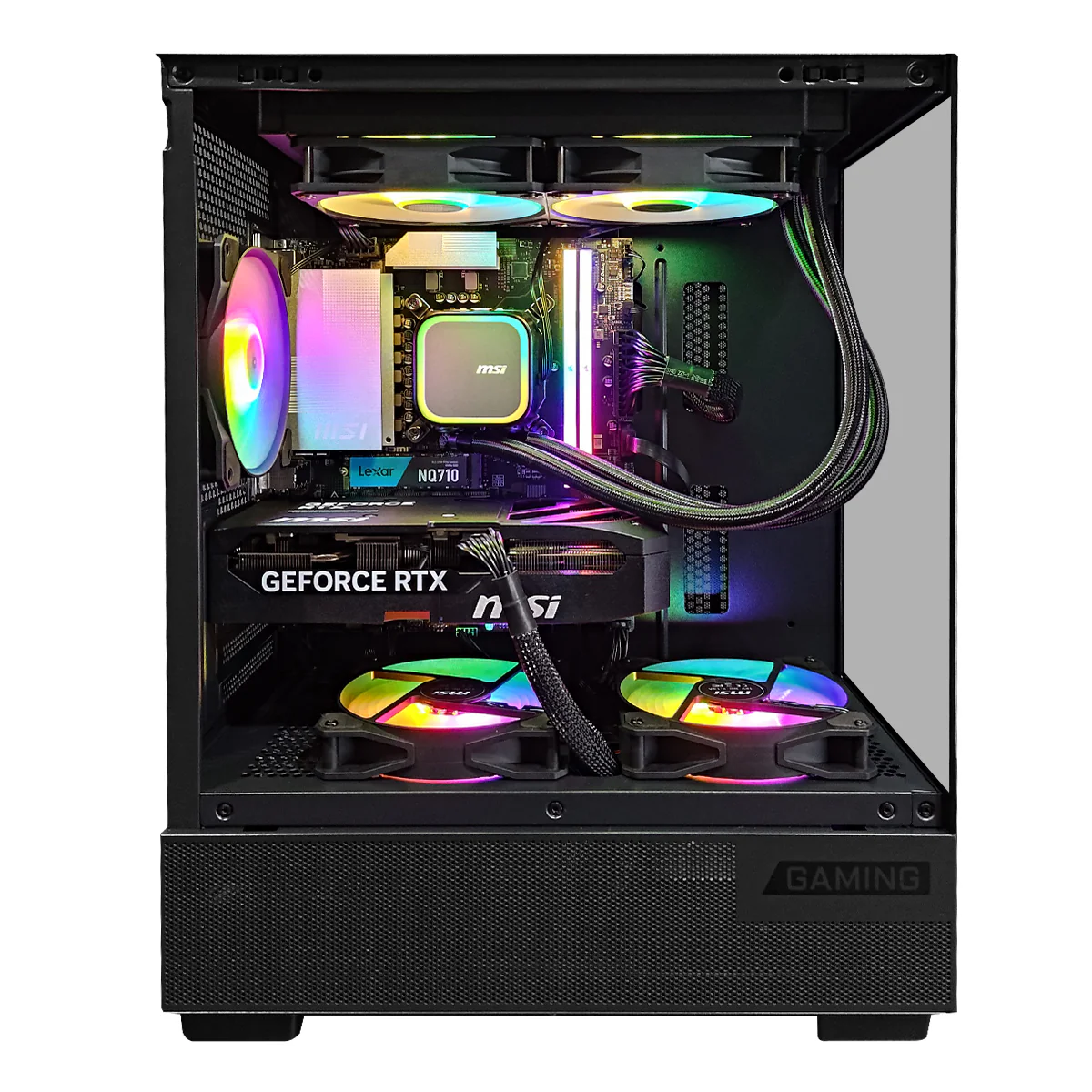 Aurora M110A Black Desktop Gaming PC | Intel Ultra 5 225 | 32GB RAM | 1TB SSD | RTX 5070 OC | Windows 11 Pro - Image 2