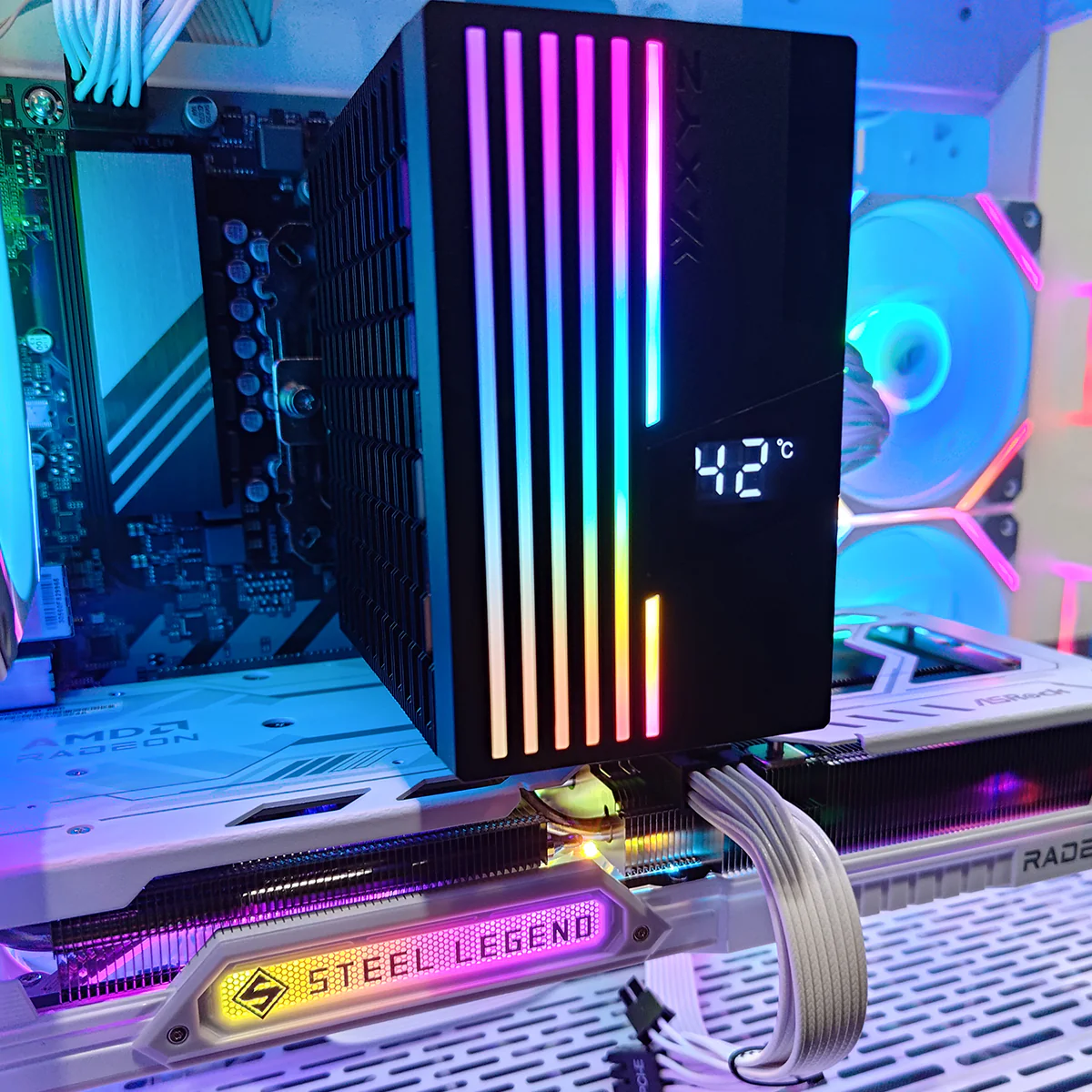 Aurora Spectra White Desktop Gaming PC | AMD Ryzen 7 7700 | 16GB RAM | 1TB SSD | RX 9060 XT | Windows 11 Pro - Image 3
