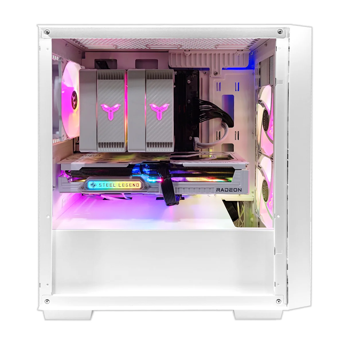 Aurora Versa Snow White Desktop Gaming PC | AMD Ryzen 7 8700F | 16GB (2X8GB) RAM | 1TB SSD | RX 9060 XT  | Windows 11 Pro - Image 2