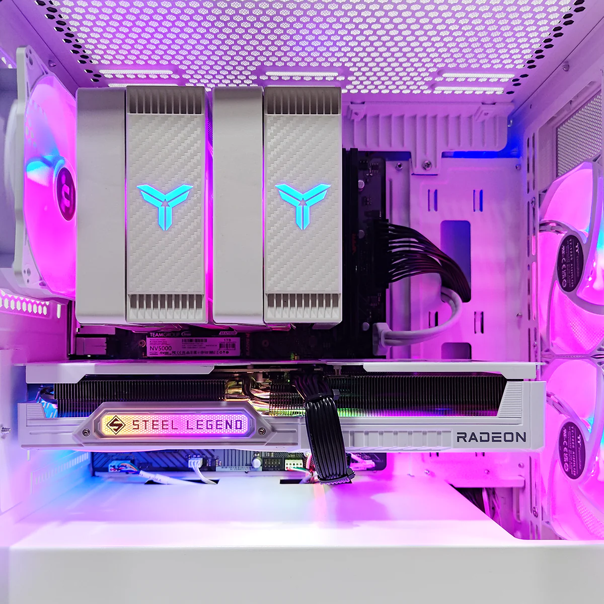 Aurora Versa Snow White Desktop Gaming PC | AMD Ryzen 7 8700F | 16GB (2X8GB) RAM | 1TB SSD | RX 9060 XT  | Windows 11 Pro - Image 4