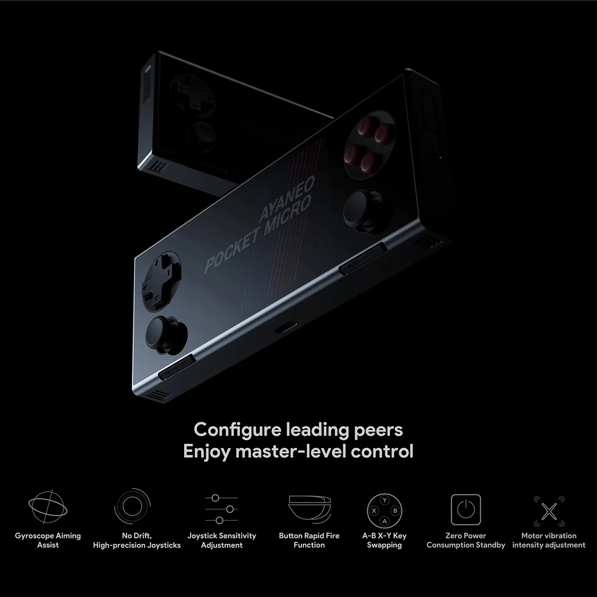 Ayaneo Pocket Micro MediaTek Helio G99 6GB + 128GB 3.5" Borderless IPS Screen Handheld Gaming Console (Magic Black) + Ayaneo Pocket Micro Pouch (Black) + Ayaneo Pocket Micro HD Tempered Film - Image 7