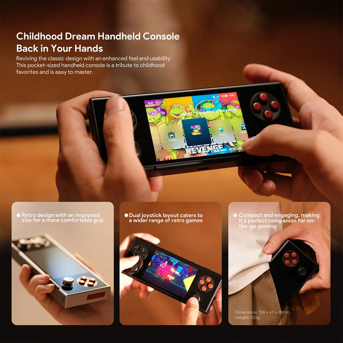 Ayaneo Pocket Micro MediaTek Helio G99 6GB + 128GB 3.5" Borderless IPS Screen Handheld Gaming Console (Magic Black) + Ayaneo Pocket Micro Pouch (Black) + Ayaneo Pocket Micro HD Tempered Film - Image 9