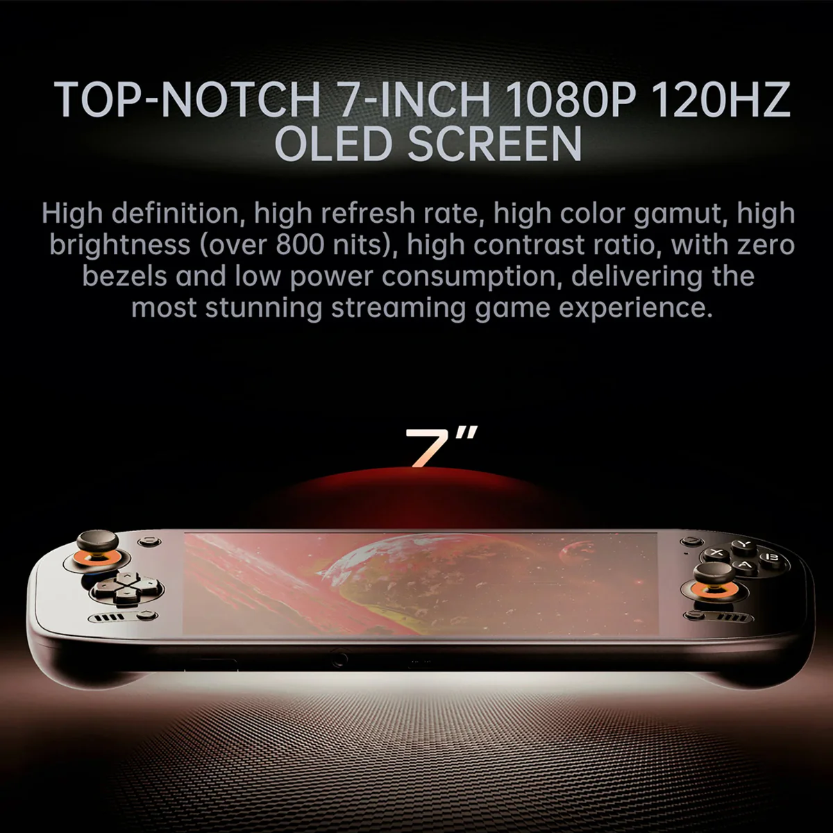 AYN Odin 2 Portal Base Snapdragon 8gen2 Processor 7" 1080P 120Hz OLED 3D Curved Touch Screen 8GB RAM + 128GB SSD Android 13 Handheld Gaming Console (Black) - Image 10