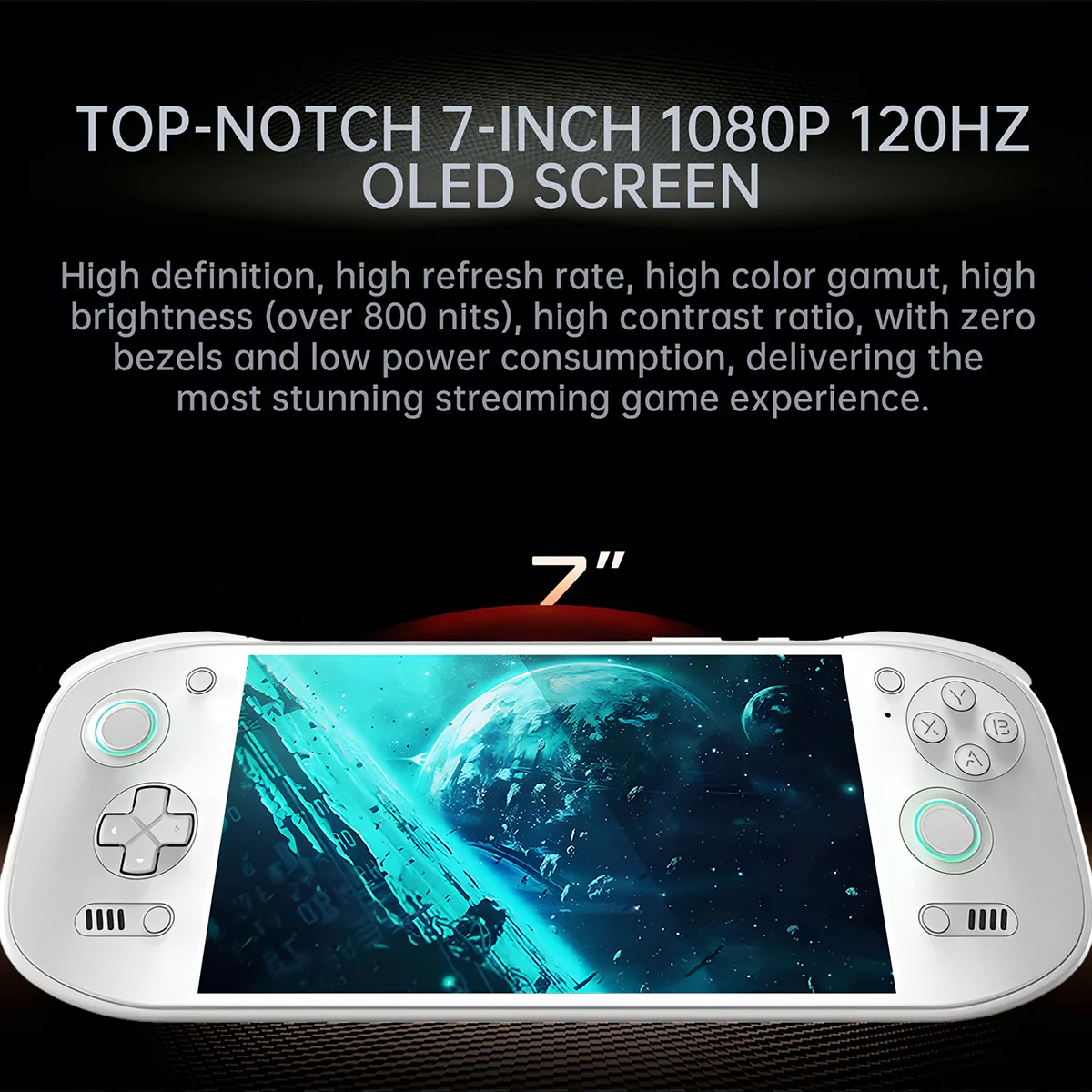 AYN Odin 2 Portal Pro Snapdragon 8gen2 Processor 7" 1080P 120Hz OLED 3D Curved Touch Screen 12GB RAM + 512GB SSD Android 13 Handheld Gaming Console (White) - Image 6