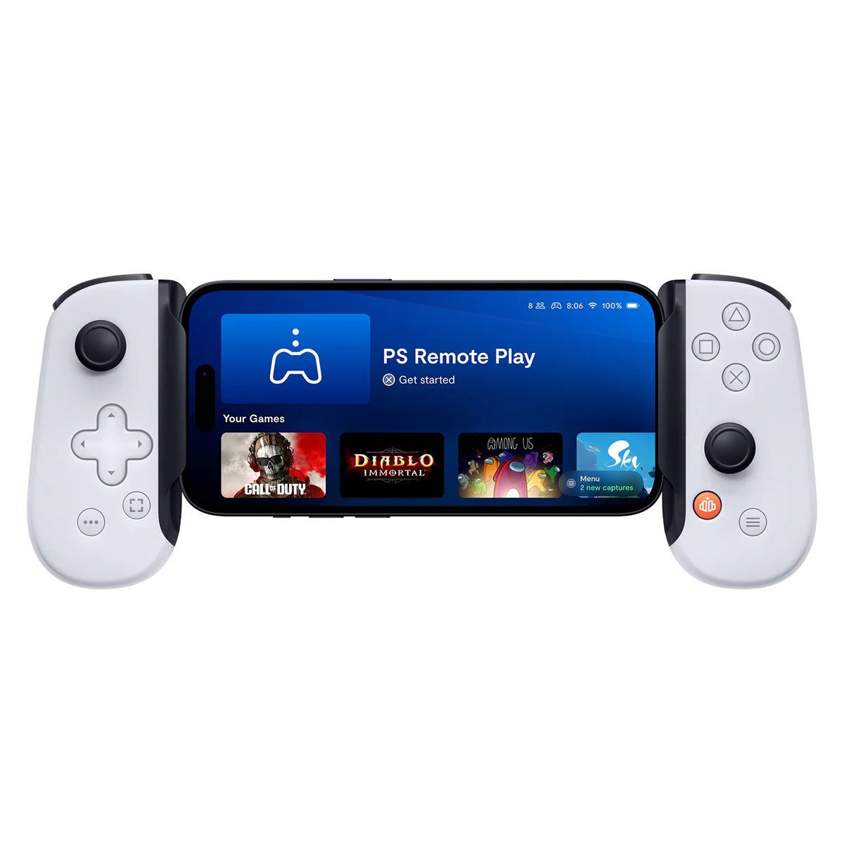 Backbone One V2 Playstation Edition USB-C (2nd Gen) Mobile Gaming Controller for iPhone/Android (White) - Image 2