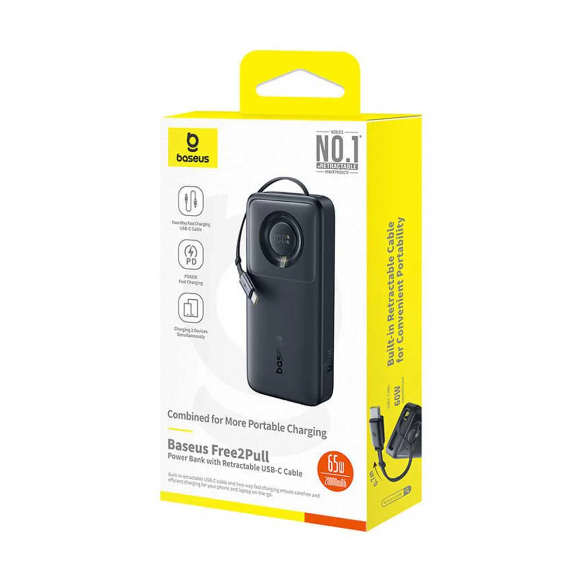 Baseus Adaman Series Digital Display Fast Charge Power Bank 24000mAh 140W (Cluster Black) (P10021508113-00) - Image 7