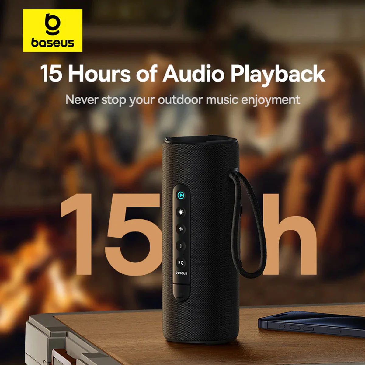 Baseus AeQur VO20 Portable Wireless Speaker (Cluster Black) (A20067900117-00) - Image 12
