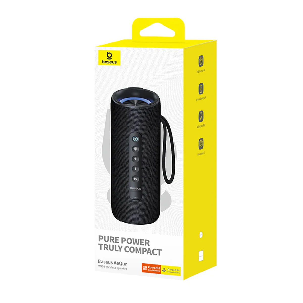 Baseus AeQur VO20 Portable Wireless Speaker (Cluster Black) (A20067900117-00) - Image 8