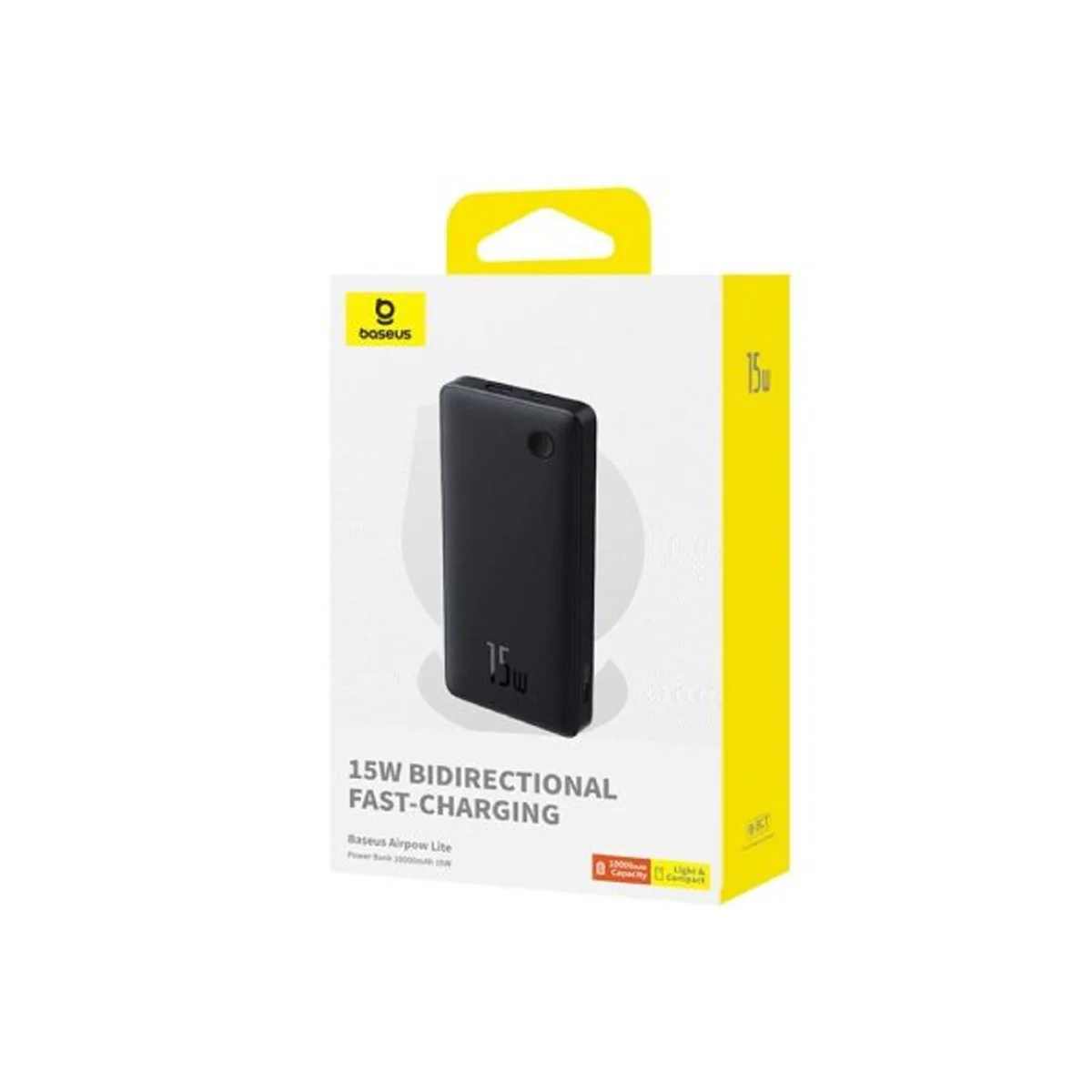 Baseus Airflow Lite Power Bank 10000mAh 15W (Comic Black) (P10067500123-00) - Image 4