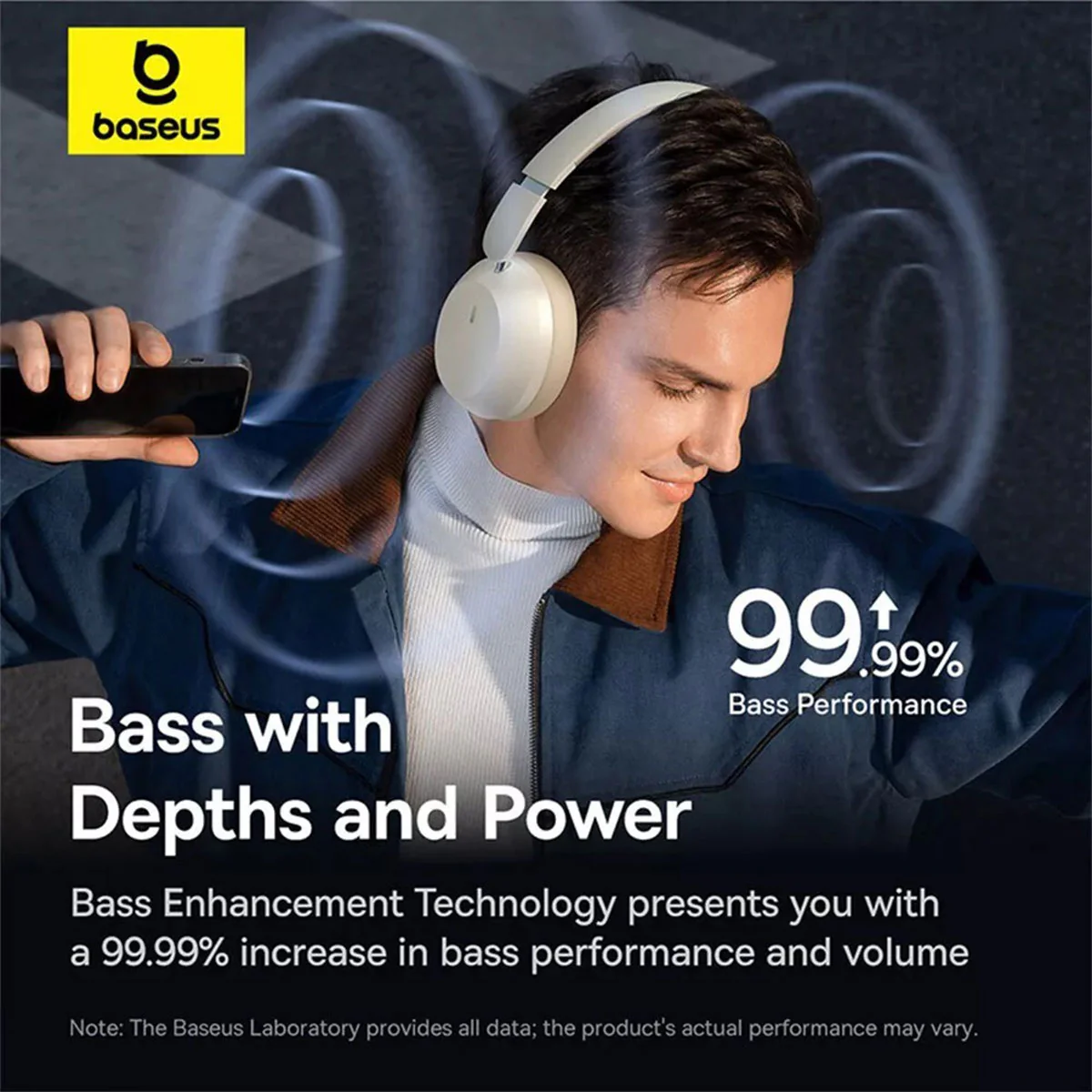 Baseus Bass 35 Max Wireless Headphone Bluetooth v5.3 Connectivity (Stellar White, Twilight Grey) (A00070800221-00, A00070800821-00) - Image 19
