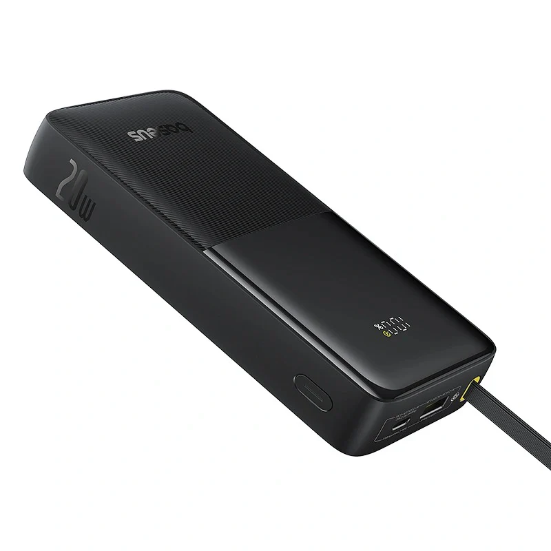 Baseus Bipow 2 Power Bank 10000mAh 20W with USB-C Cable (Cluster Black, Moon White) - Image 13
