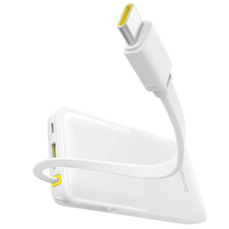 Baseus Bipow 2 Power Bank 10000mAh 20W with USB-C Cable (Cluster Black, Moon White) - Image 18