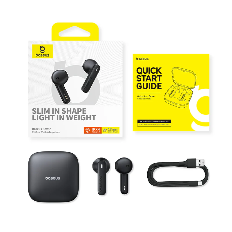 Baseus Bowie E16 True Wireless Earphone (Cluster Black, Stellar White) - Image 10