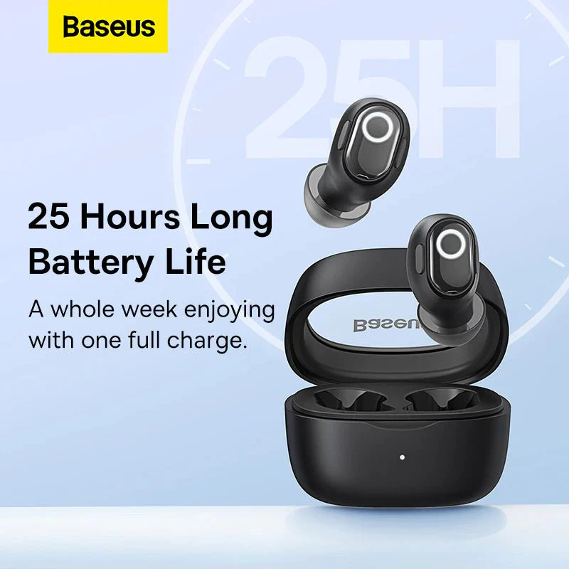 Baseus Bowie WM02 Mini In-ear True Wireless Earphone (Black, Creamy White, Blue, Purple) (NGTW370201, NGTW370202, NGTW370203, NGTW370205) - Image 6