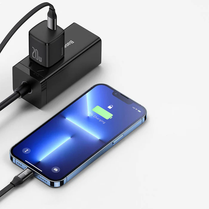 Baseus Bright Mirror 2 Series Retractable Cable 100W 3-Port Fast Charging Data Cable USB-C to USB-C + Lightning + Micro 1.1m (Black) (CAMJ010201) - Image 3