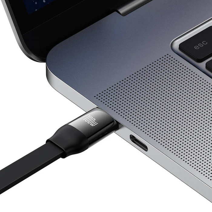 Baseus Bright Mirror 2 Series Retractable Cable 100W 3-Port Fast Charging Data Cable USB-C to USB-C + Lightning + Micro 1.1m (Black) (CAMJ010201) - Image 6