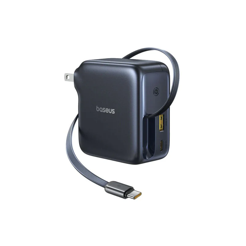 Baseus EnerCore CJ11 Fast Charger with Retractable Cable 2C+U 100W (Cluster Black) (E0120N00) - Image 10