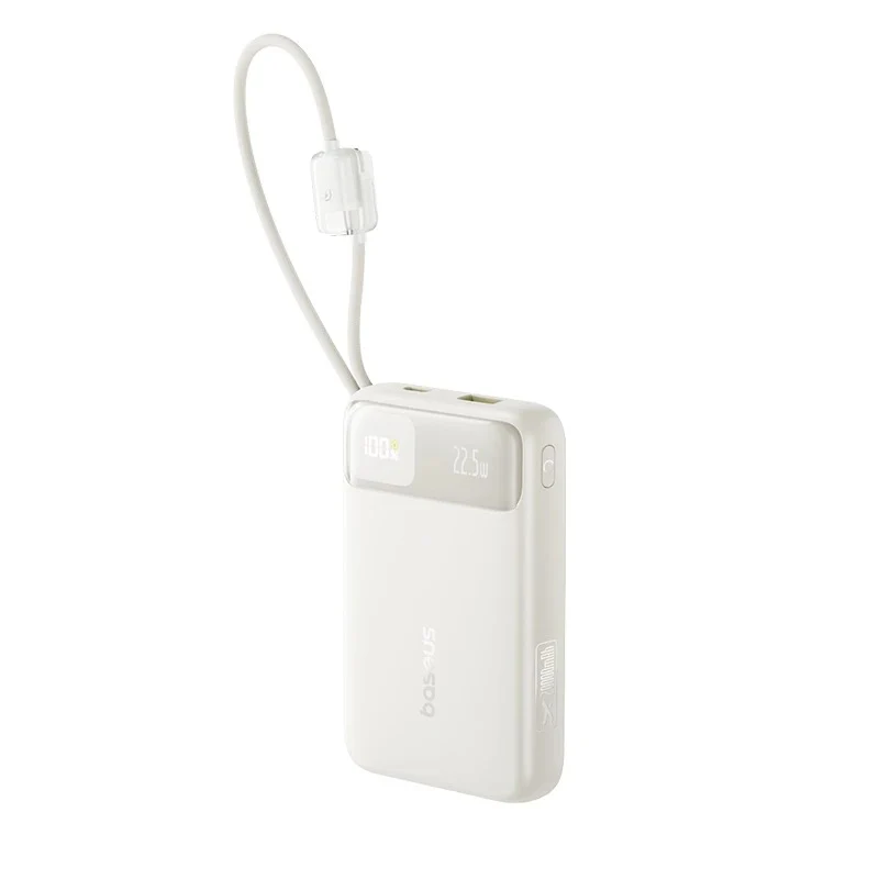 Baseus EnerFill FC11 Digital Display Power Bank with Dual Built-in Cables 20000mAh 22.5W (Cosmic Black, Beige, Galaxy Blue, Baby Pink) (E0027S04, E0027S05, E0027S06, E0027S07) - Image 3