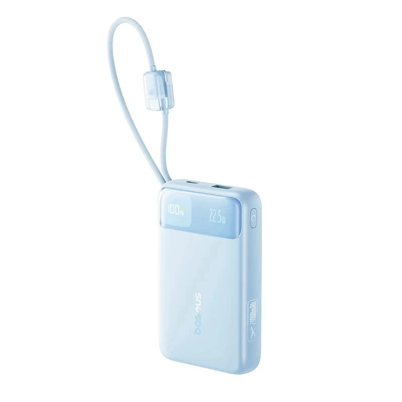 Baseus EnerFill FC11 Digital Display Power Bank with Dual Built-in Cables 20000mAh 22.5W (Cosmic Black, Beige, Galaxy Blue, Baby Pink) (E0027S04, E0027S05, E0027S06, E0027S07) - Image 4