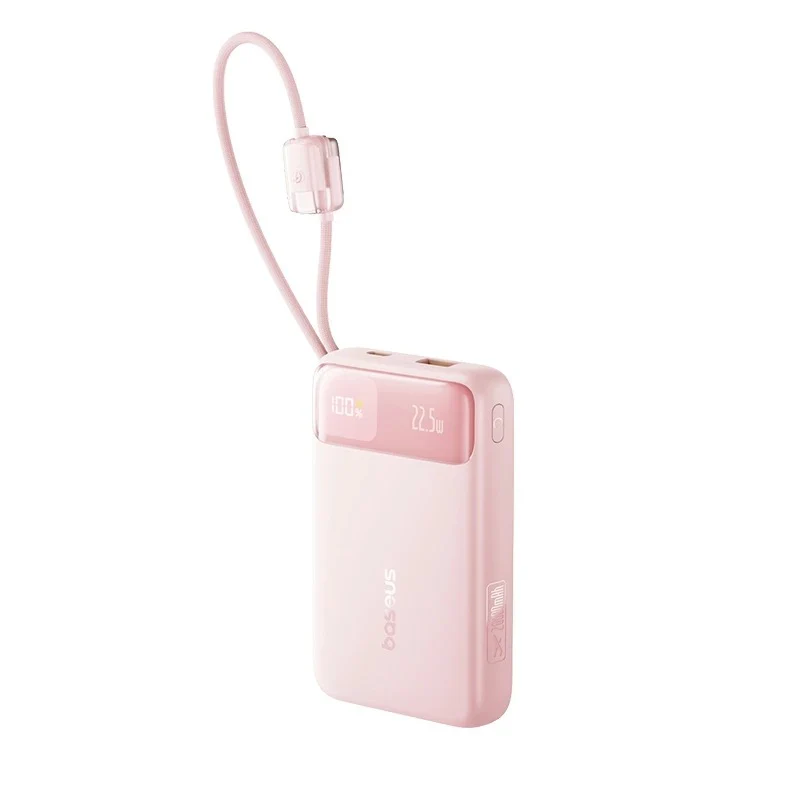 Baseus EnerFill FC11 Digital Display Power Bank with Dual Built-in Cables 20000mAh 22.5W (Cosmic Black, Beige, Galaxy Blue, Baby Pink) (E0027S04, E0027S05, E0027S06, E0027S07) - Image 5